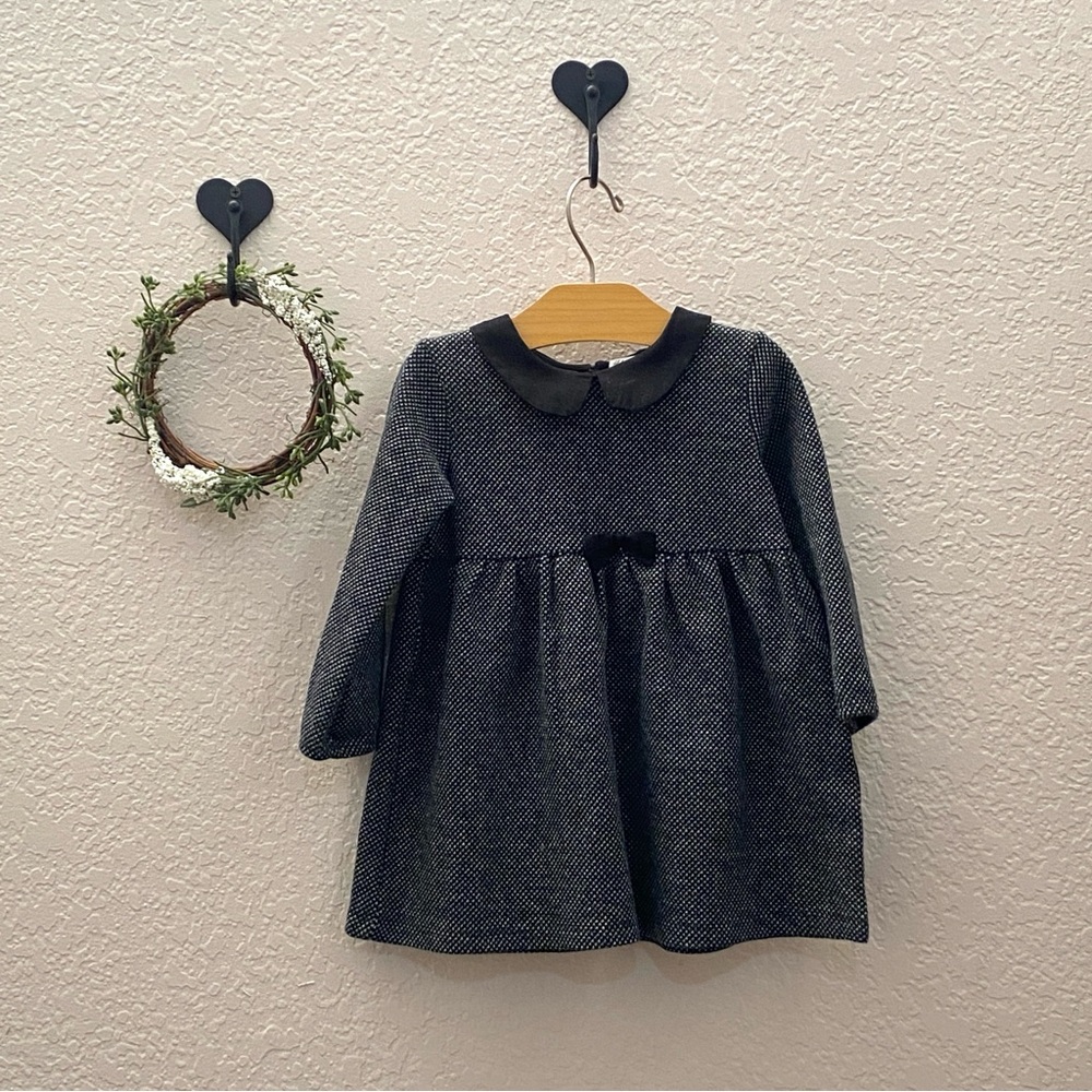 H&M Black Tweed Holiday Dress ~ Size 18m